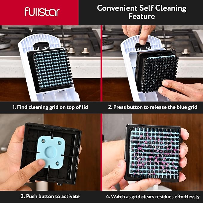 Fullstar Vegetable Chopper and Spiralizer - Food Chopper with Container, Fruit Slicer, Kitchen Gadgets & Accessories, Home Essentials (All in 1, White)