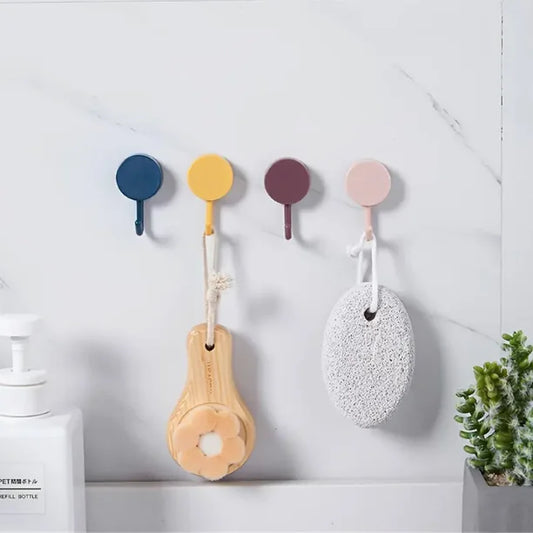 10pcs Waterproof Self-Adhesive Wall Hooks for Home